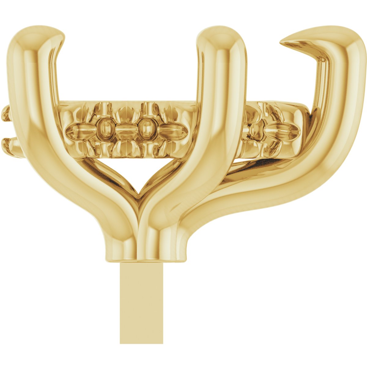 4-Prong Pre-Notched Claw Hidden Halo-Style Peg Setting