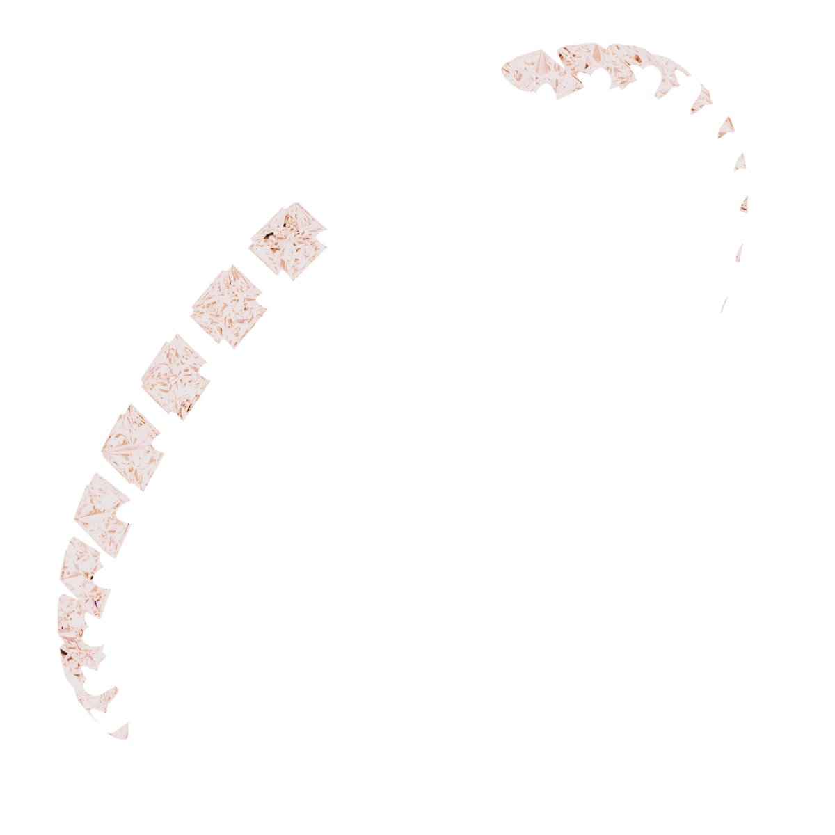 Square French-Set Accented Peg Shank