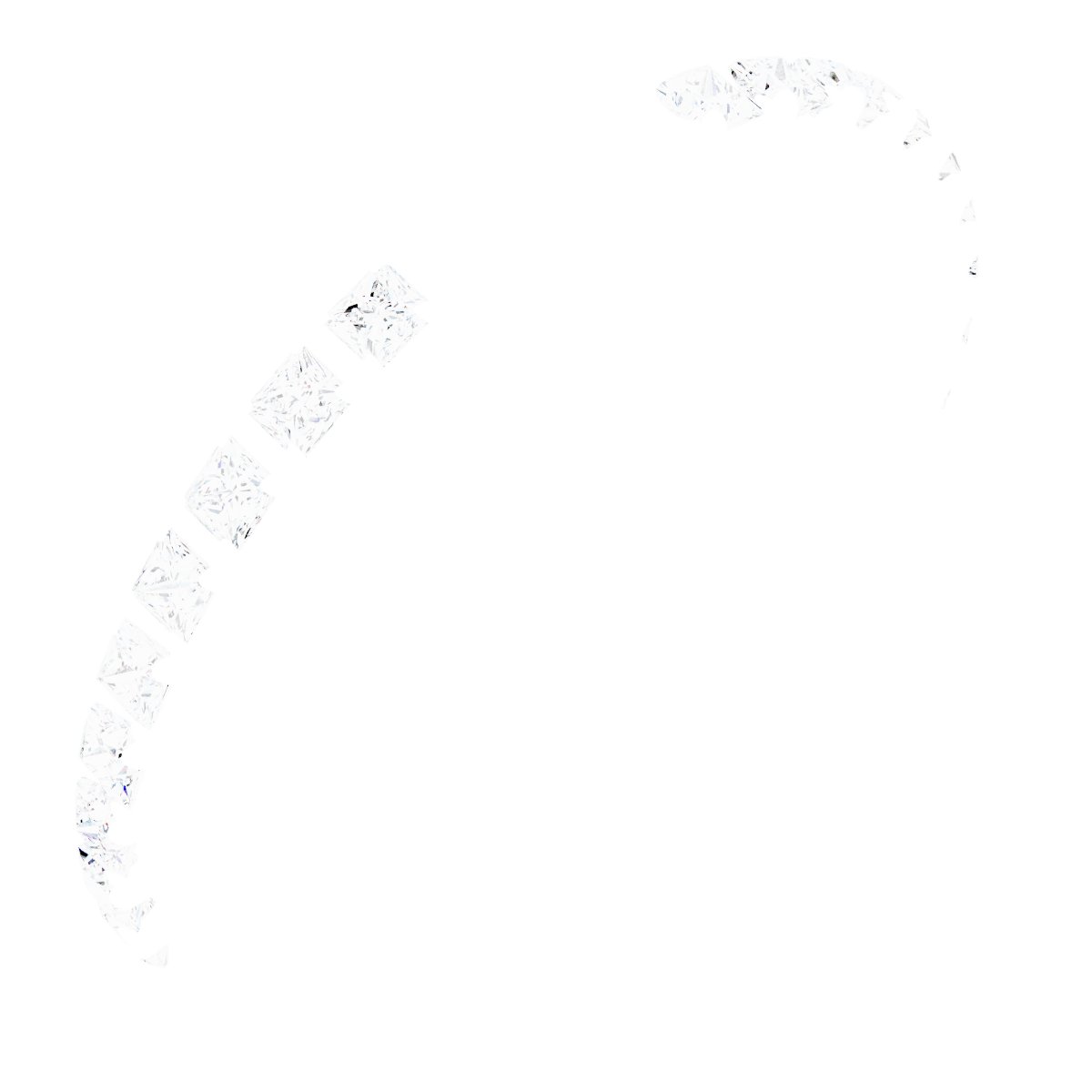 Square French-Set Accented Peg Shank