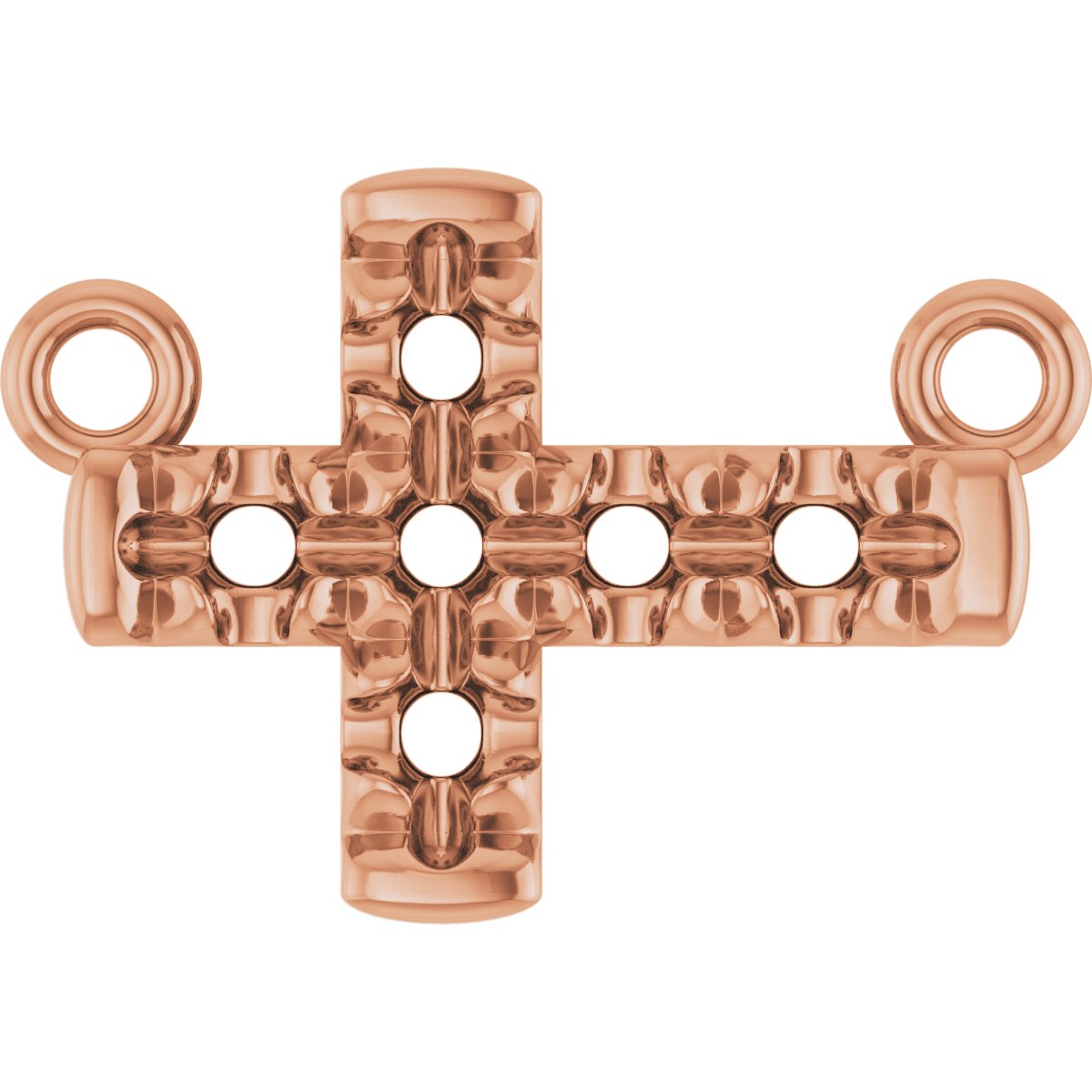 Accented Sideways Cross Necklace Center