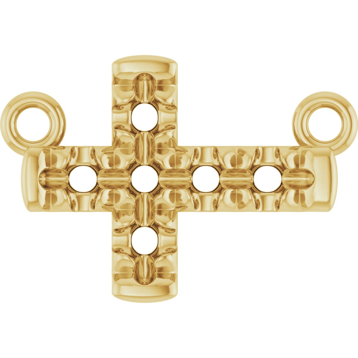 Accented Sideways Cross Necklace Center