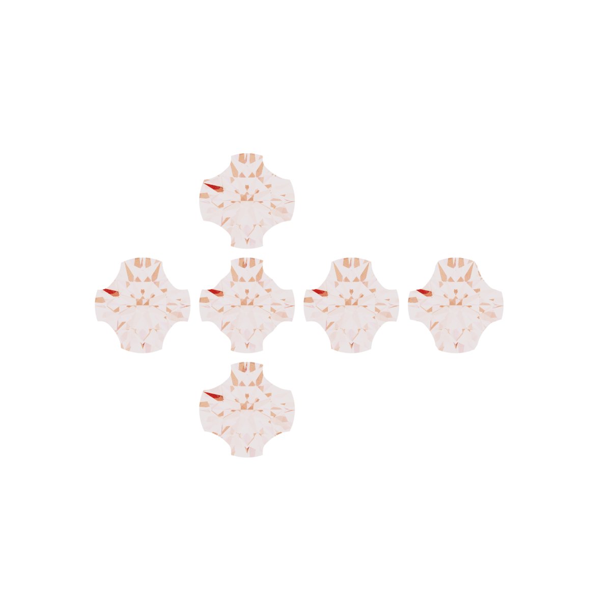 Accented Sideways Cross Necklace Center