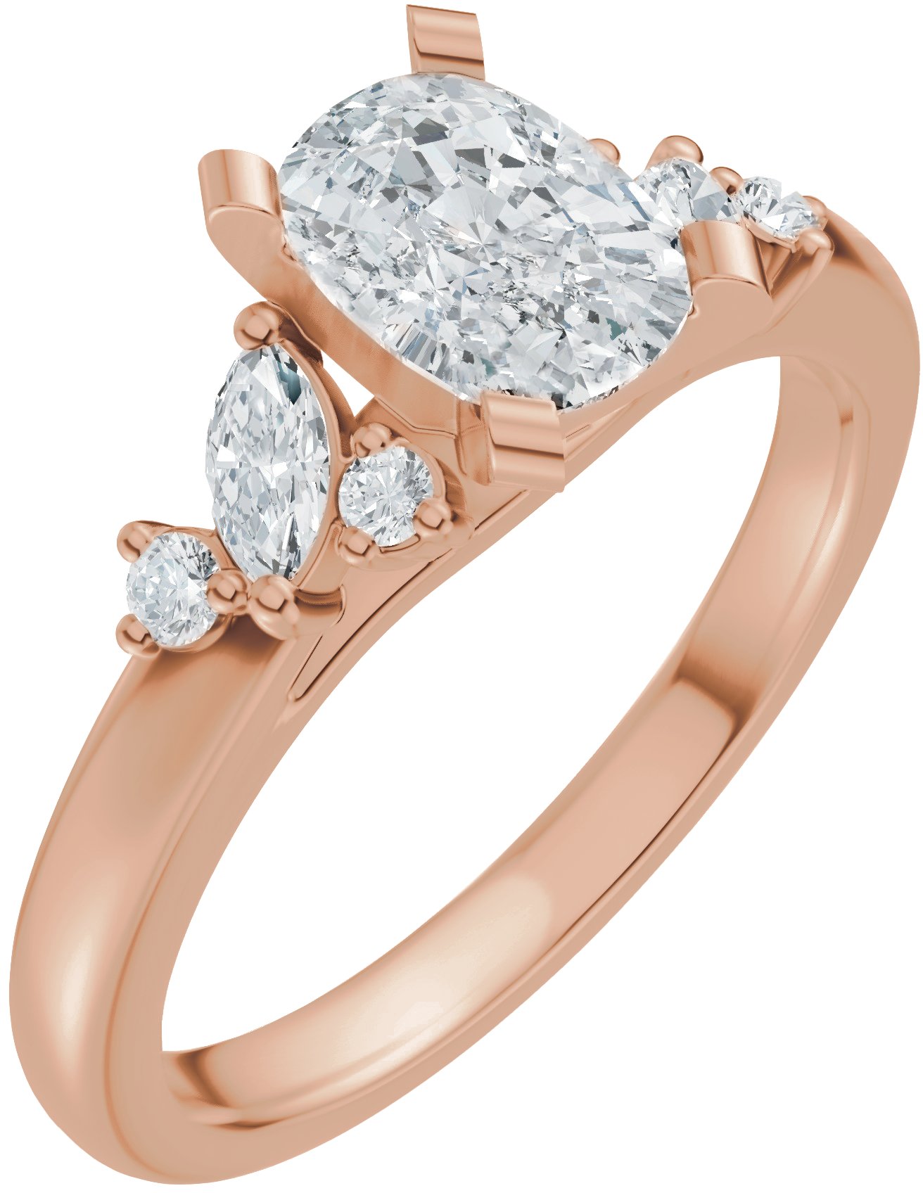 Accented Engagement Ring or Band
