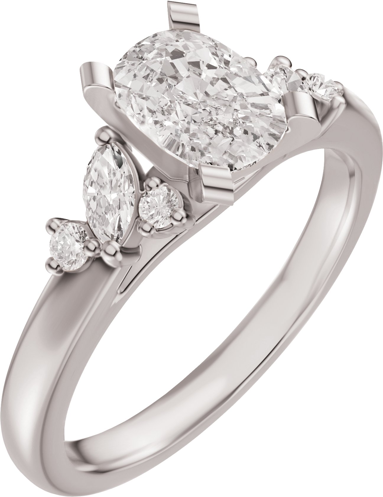 Accented Engagement Ring or Band