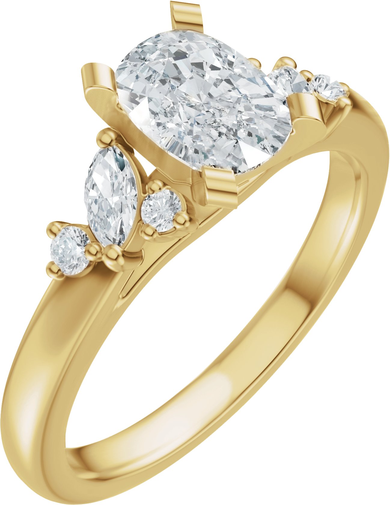 Accented Engagement Ring or Band