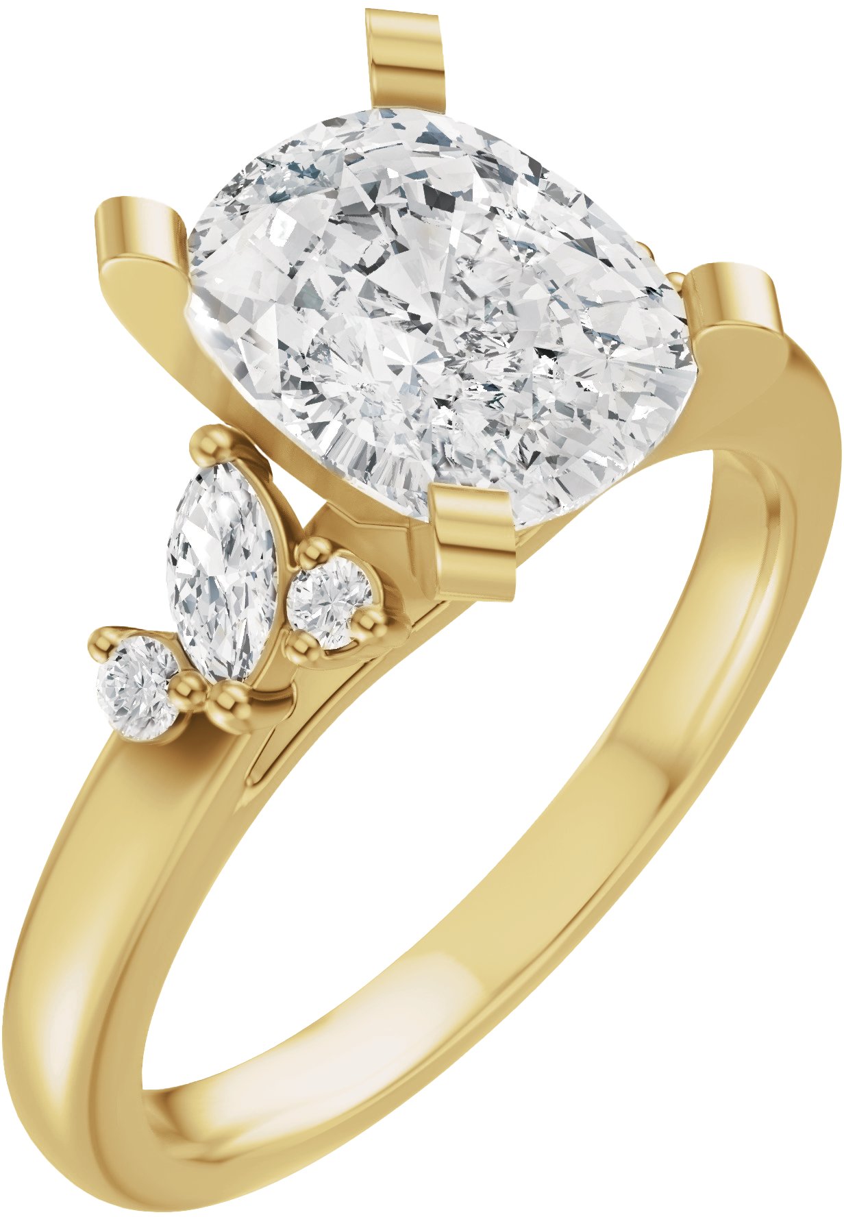 Accented Engagement Ring or Band
