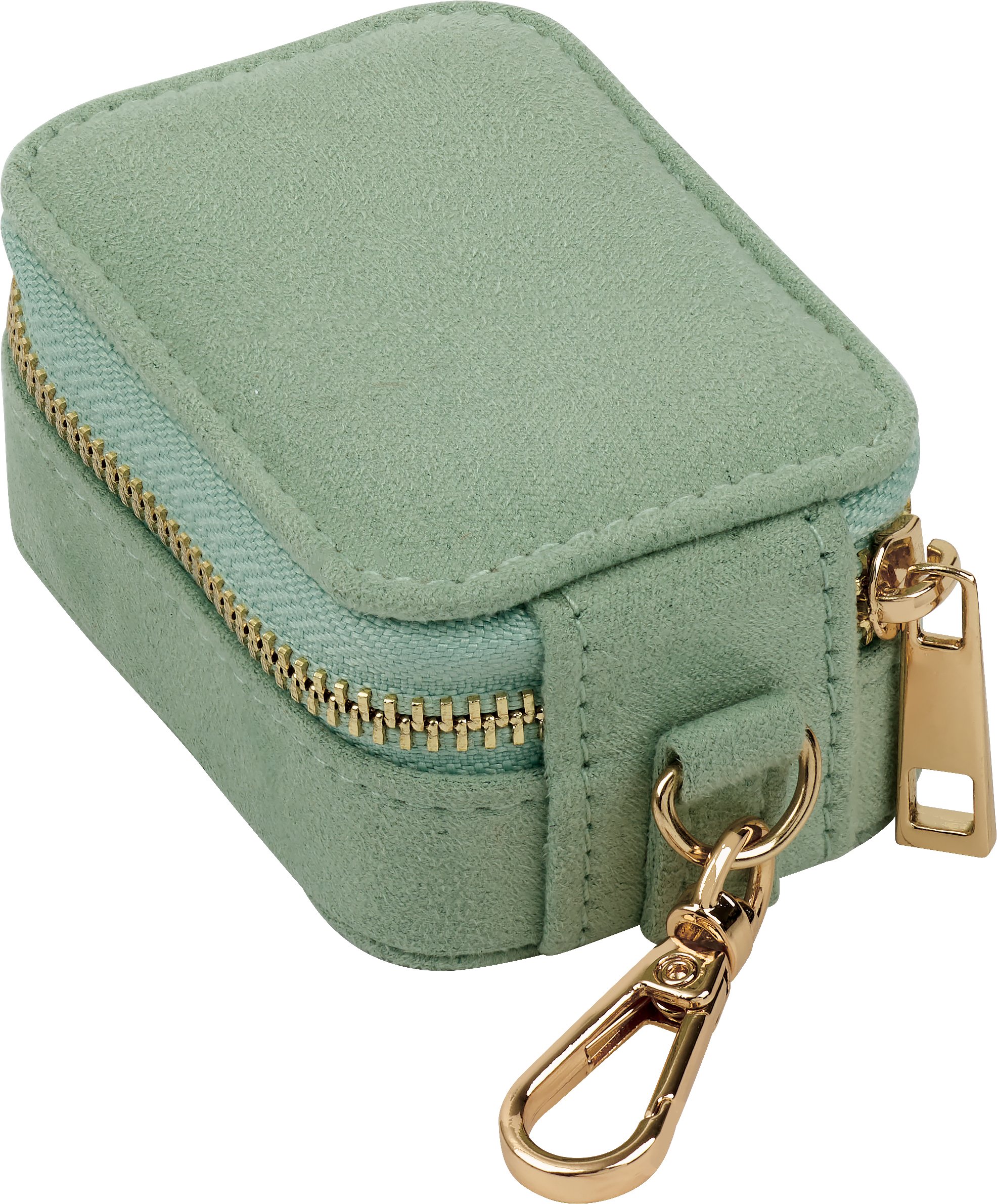 Suede Travel Case Keychain