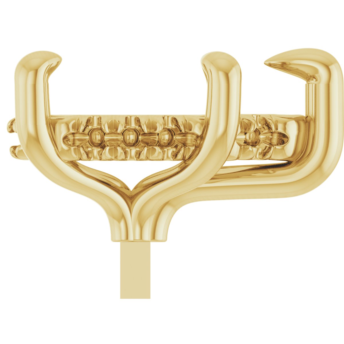 4-Prong Pre-Notched Claw Hidden Halo-Style Peg Setting