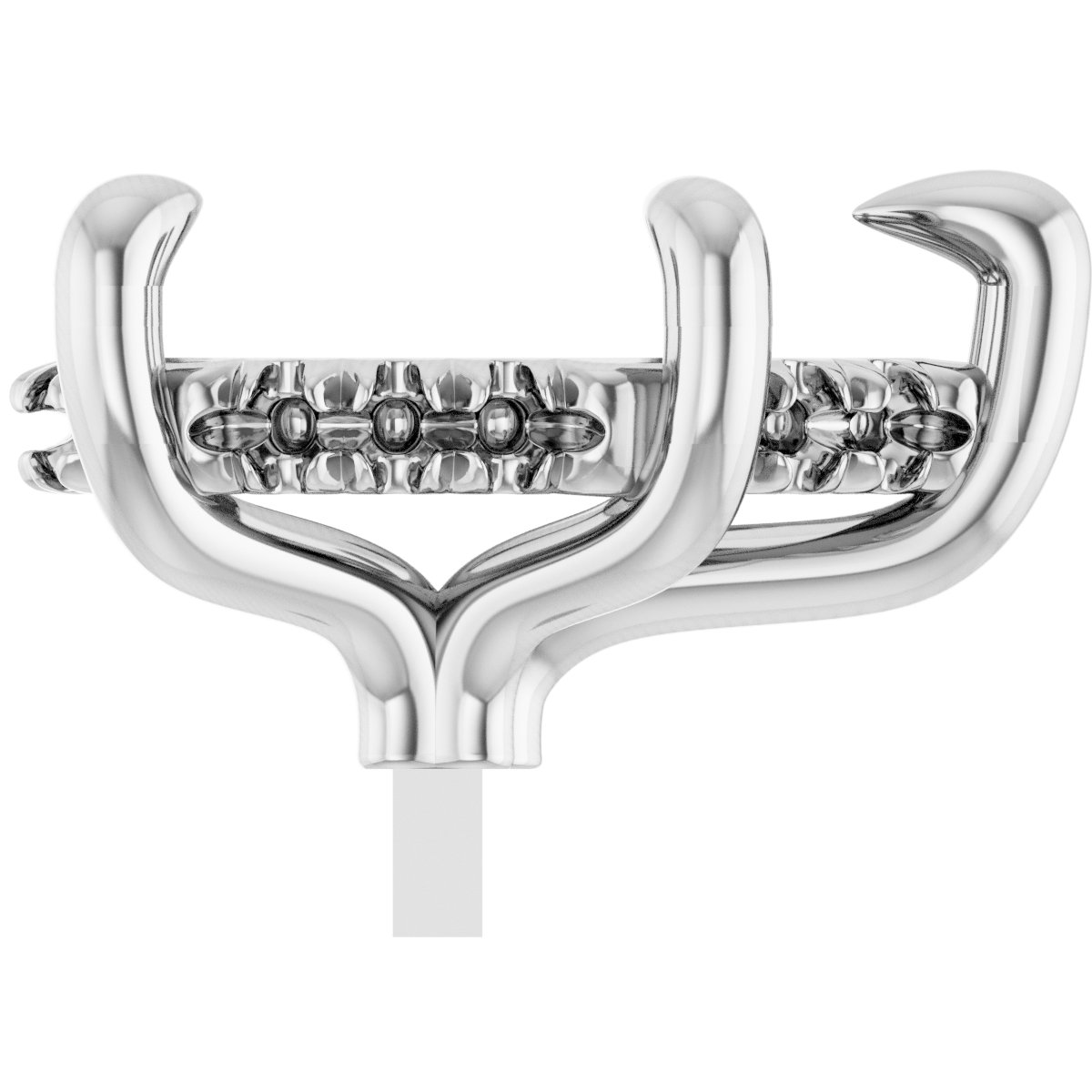 4-Prong Pre-Notched Claw Hidden Halo-Style Peg Setting
