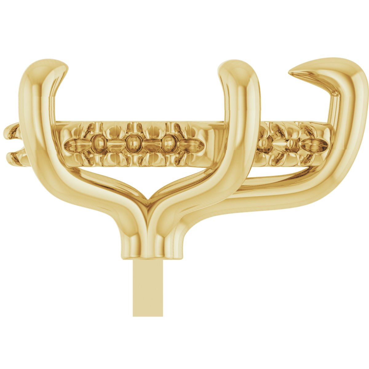 4-Prong Pre-Notched Claw Hidden Halo-Style Peg Setting