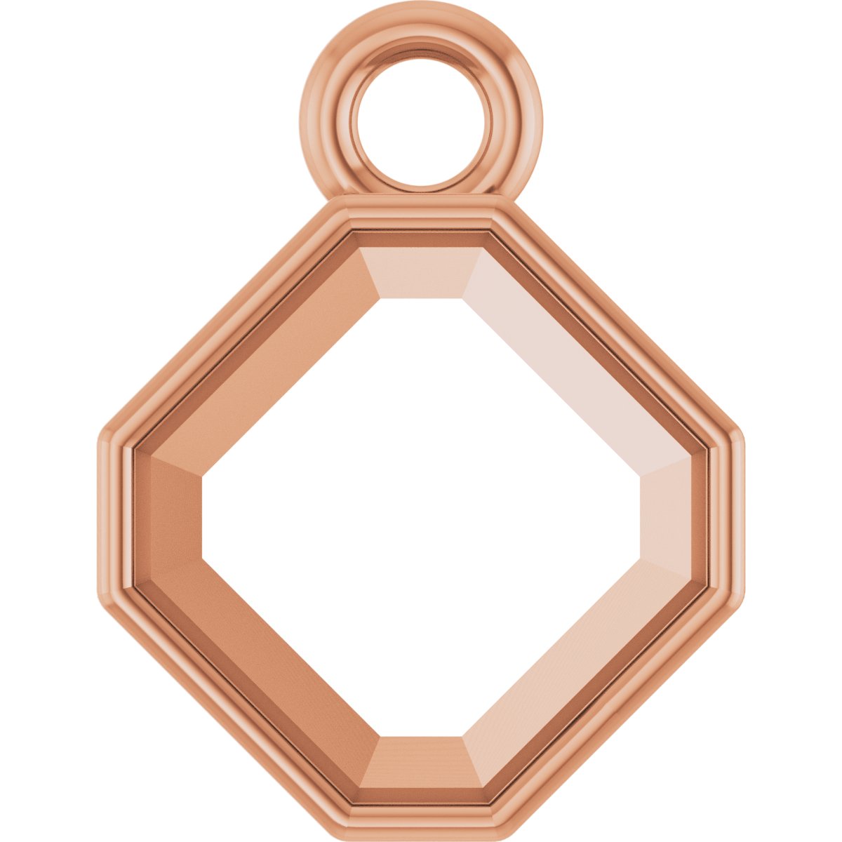 Asscher Bezel-Set Dangle