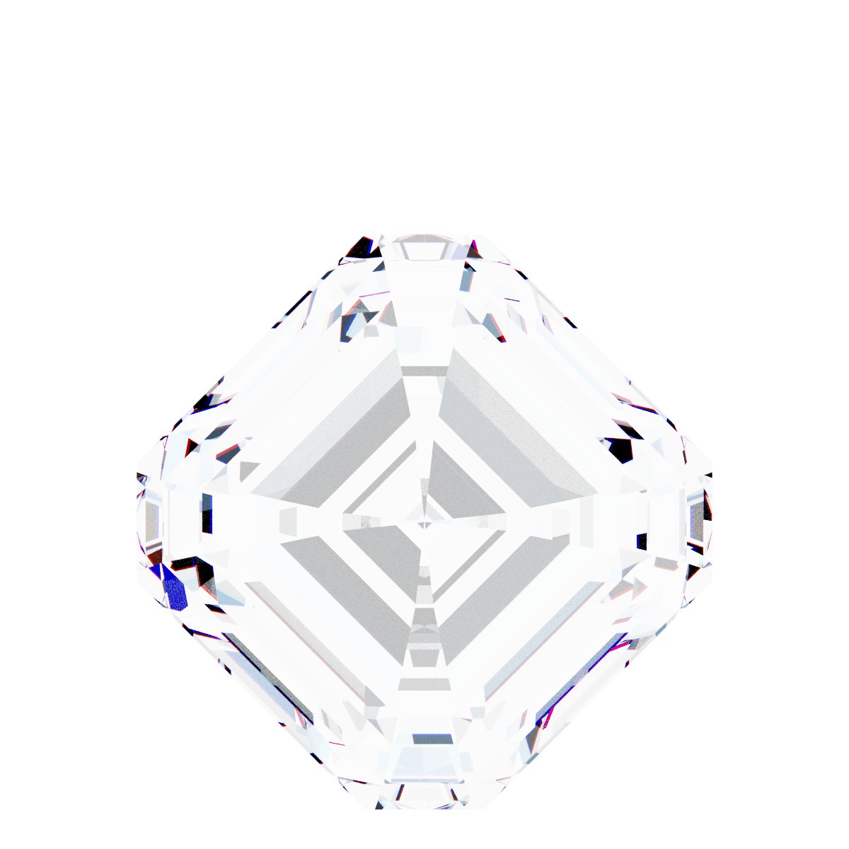 Asscher Bezel-Set Dangle