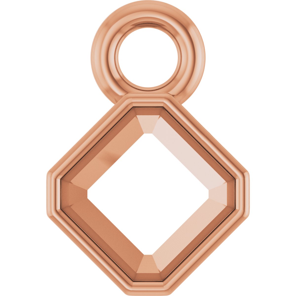 Asscher Bezel-Set Dangle