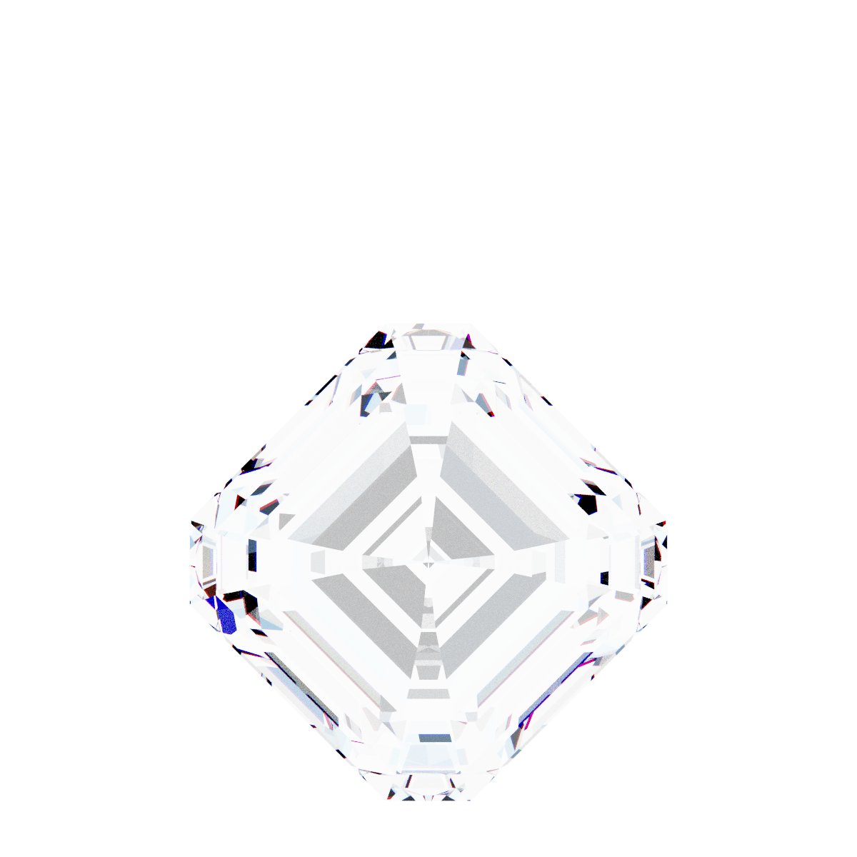 Asscher Bezel-Set Dangle