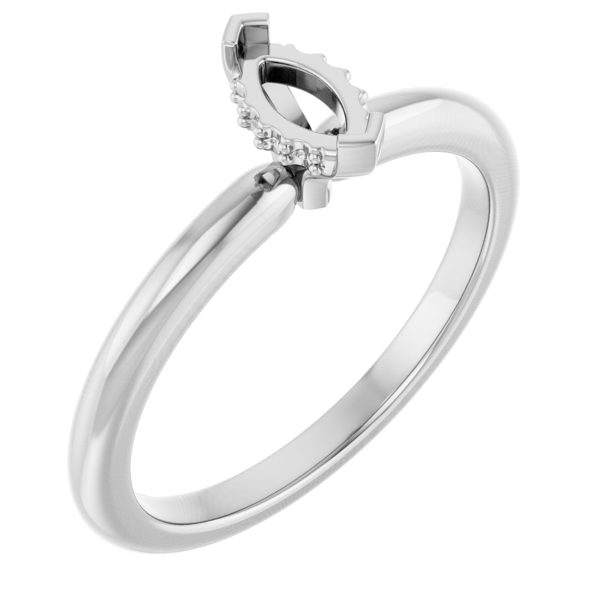 Claw-Prong Hidden Halo-Style Engagement Ring