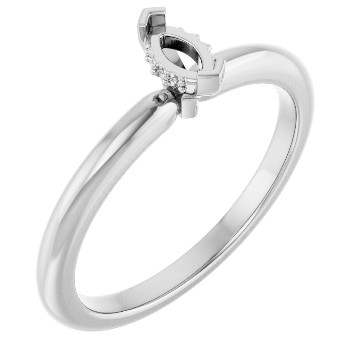 Claw-Prong Hidden Halo-Style Engagement Ring