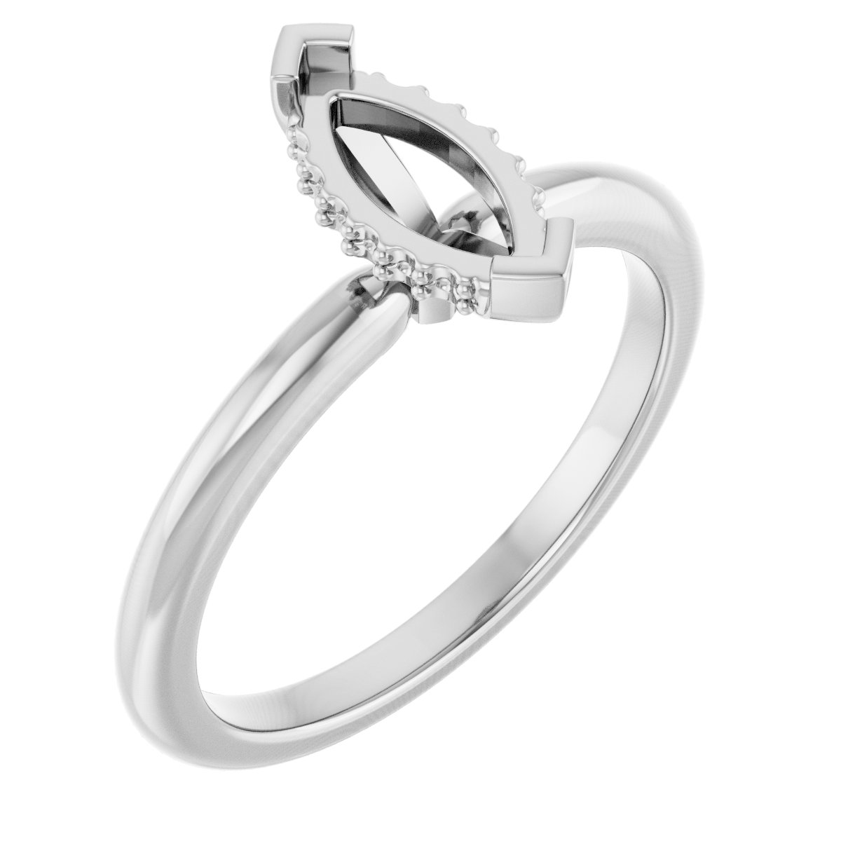 Claw-Prong Hidden Halo-Style Engagement Ring