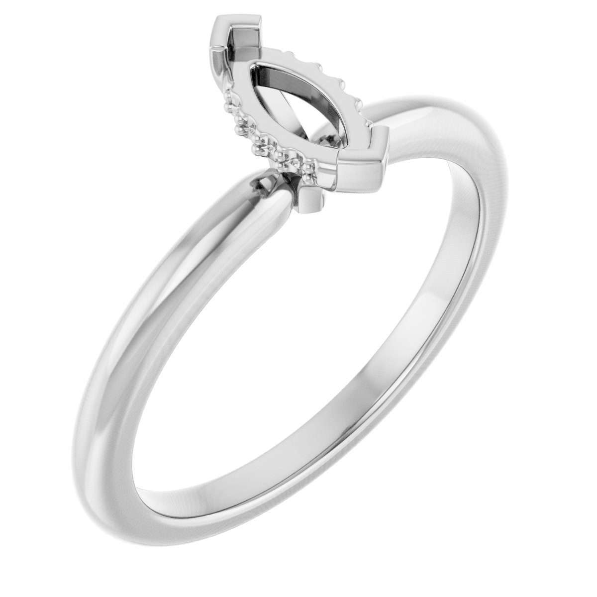 Claw-Prong Hidden Halo-Style Engagement Ring