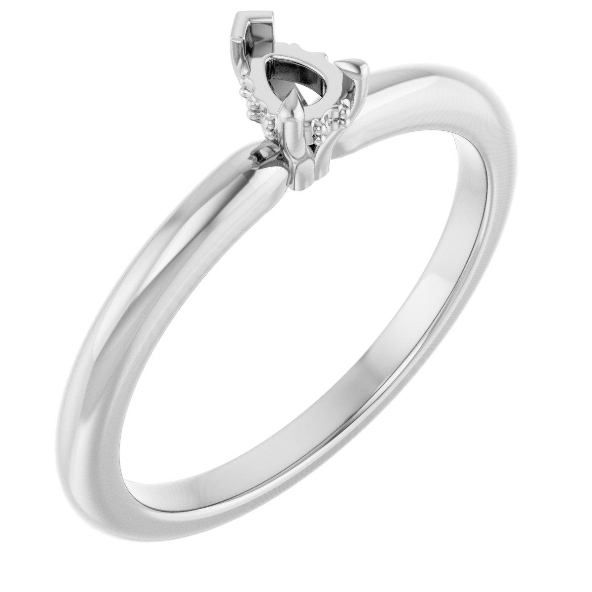Claw-Prong Hidden Halo-Style Engagement Ring