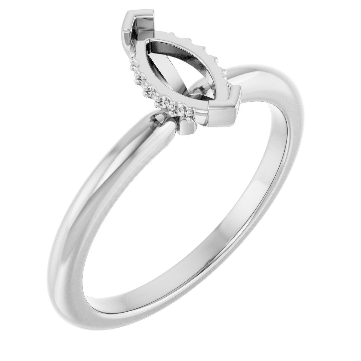 Claw-Prong Hidden Halo-Style Engagement Ring
