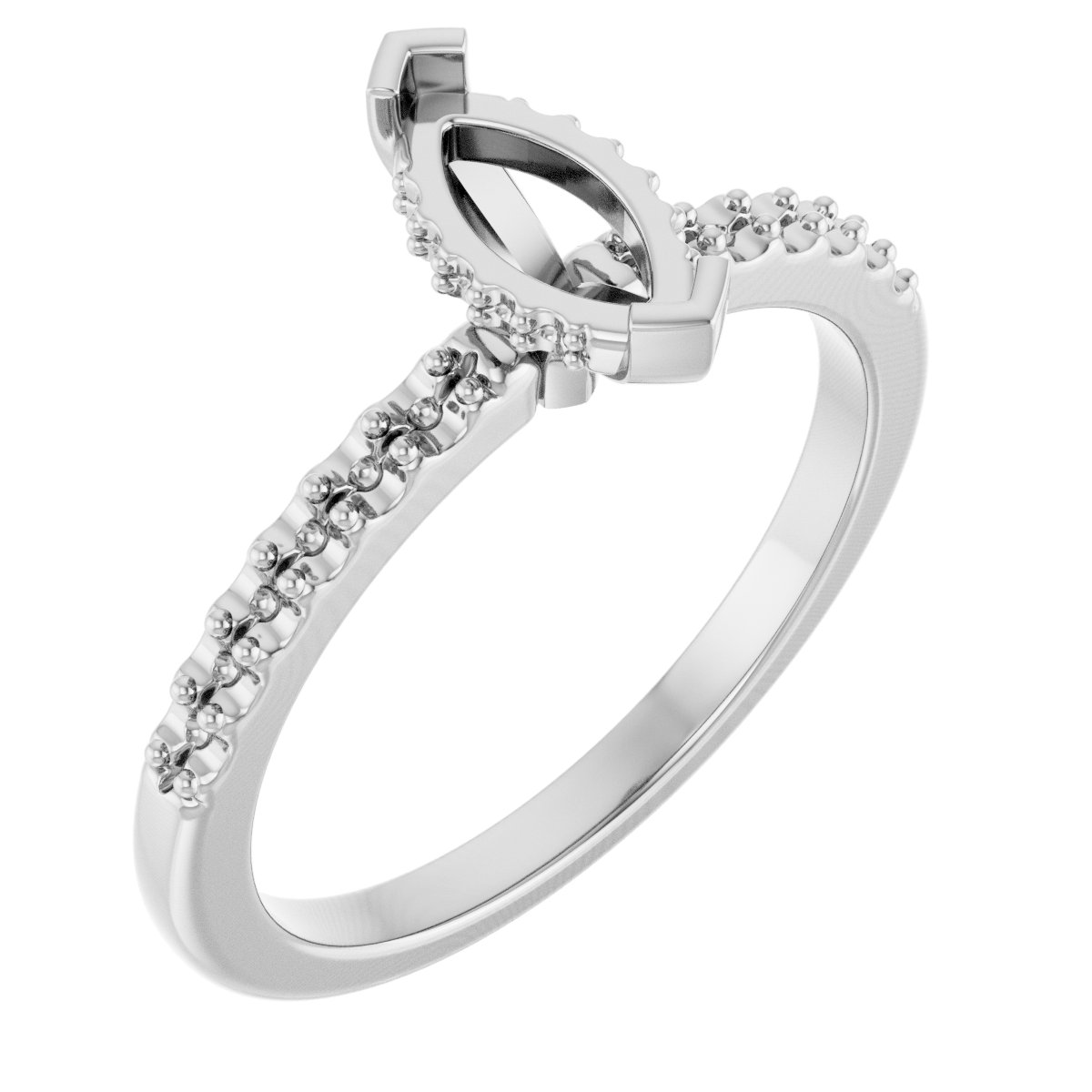 Claw-Prong Hidden Halo-Style Engagement Ring