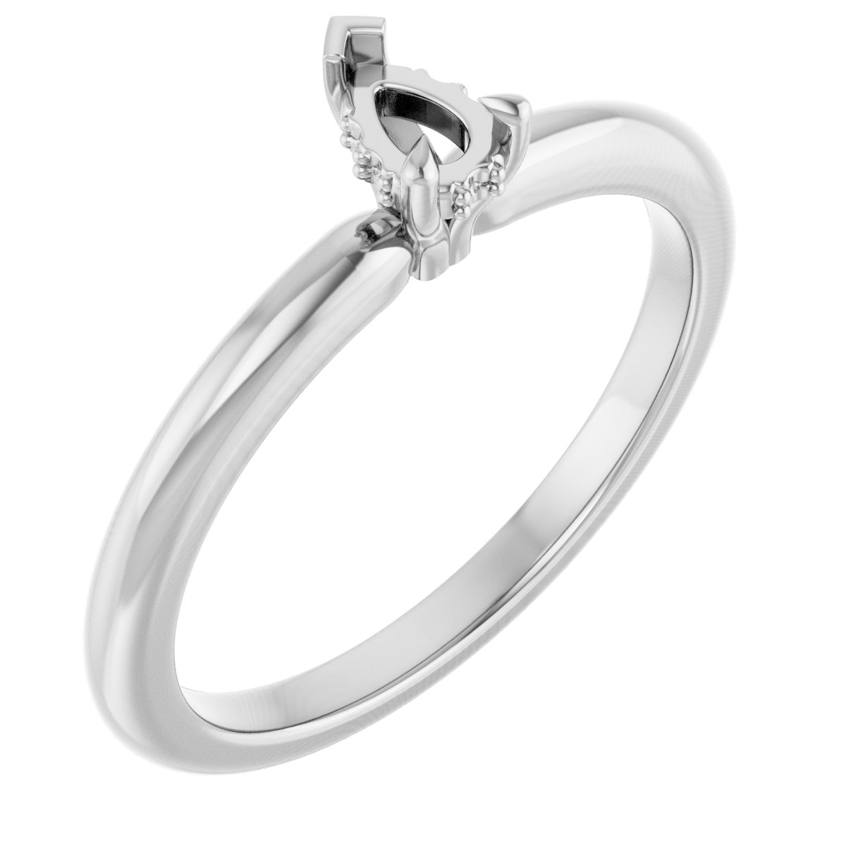 Claw-Prong Hidden Halo-Style Engagement Ring