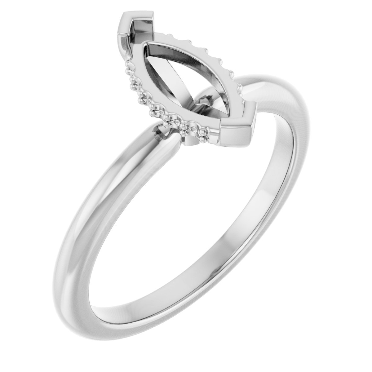 Claw-Prong Hidden Halo-Style Engagement Ring