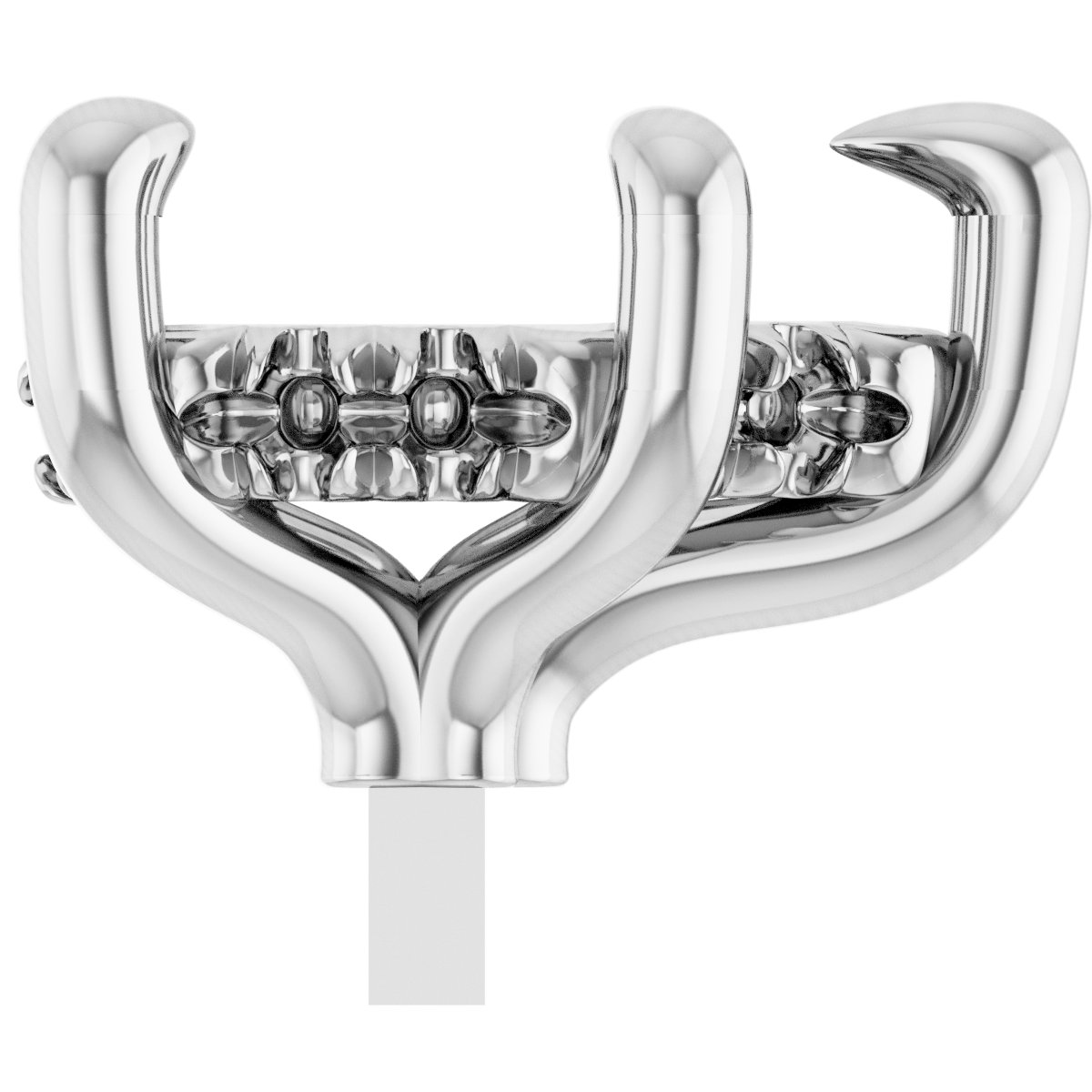 4-Prong Pre-Notched Claw Hidden Halo-Style Peg Setting