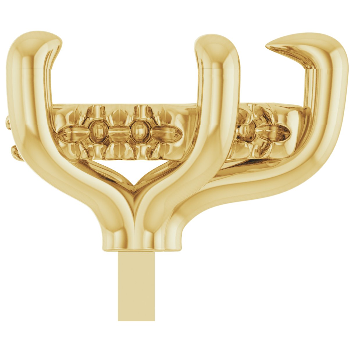 4-Prong Pre-Notched Claw Hidden Halo-Style Peg Setting