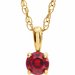 14K Yellow 3 mm Natural Ruby Youth Solitaire 14