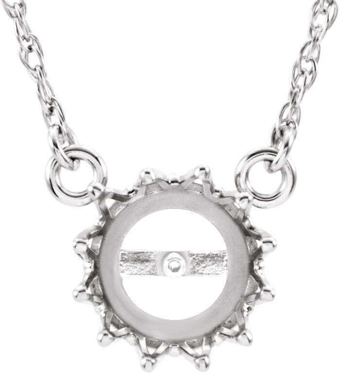 Solitaire Pearl Crown Necklace or Center