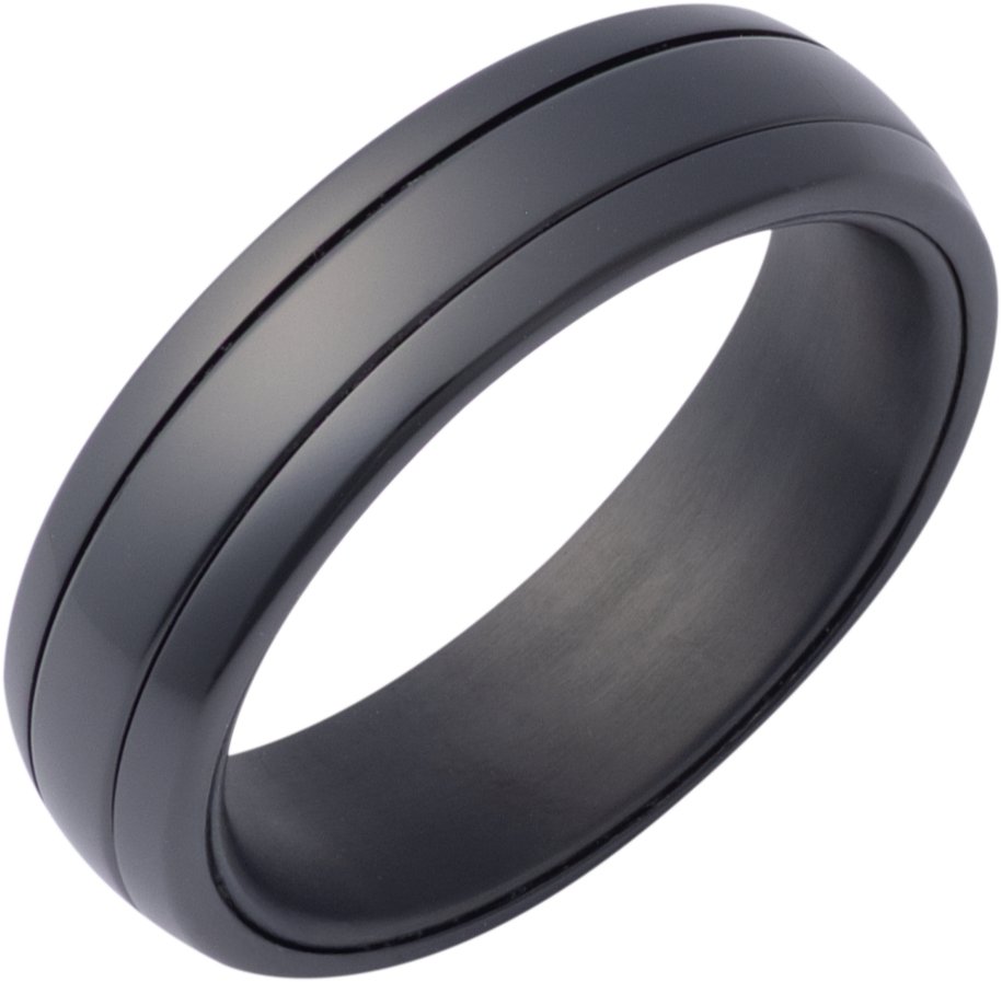 Spinner Inlay Comfort-Fit Half-Round Band