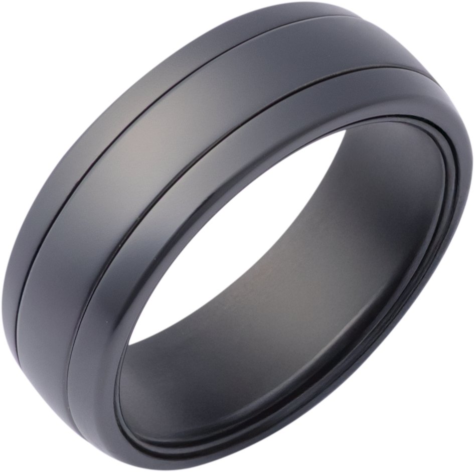 Spinner Inlay Comfort-Fit Half-Round Band