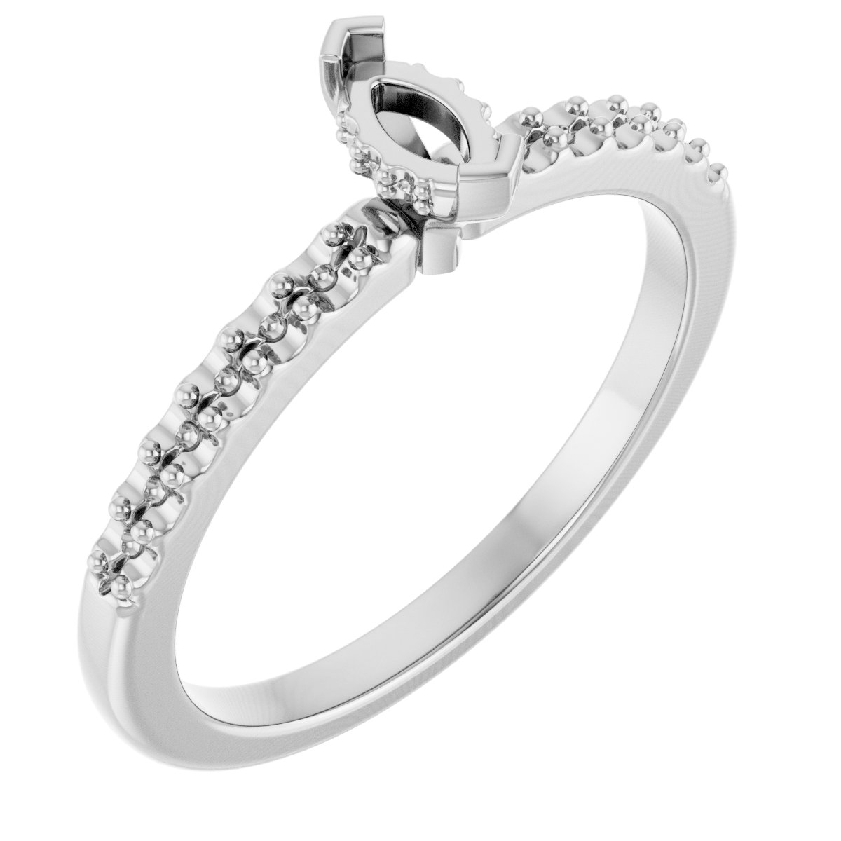 Claw-Prong Hidden Halo-Style Engagement Ring