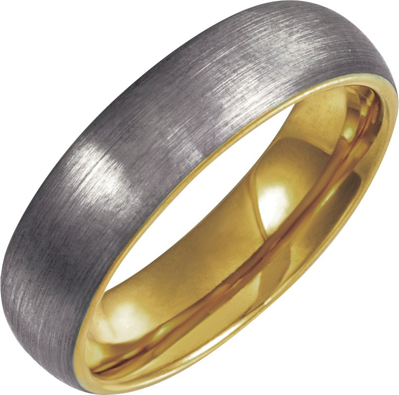 Comfort-Fit Half-Round Band with Satin Finish