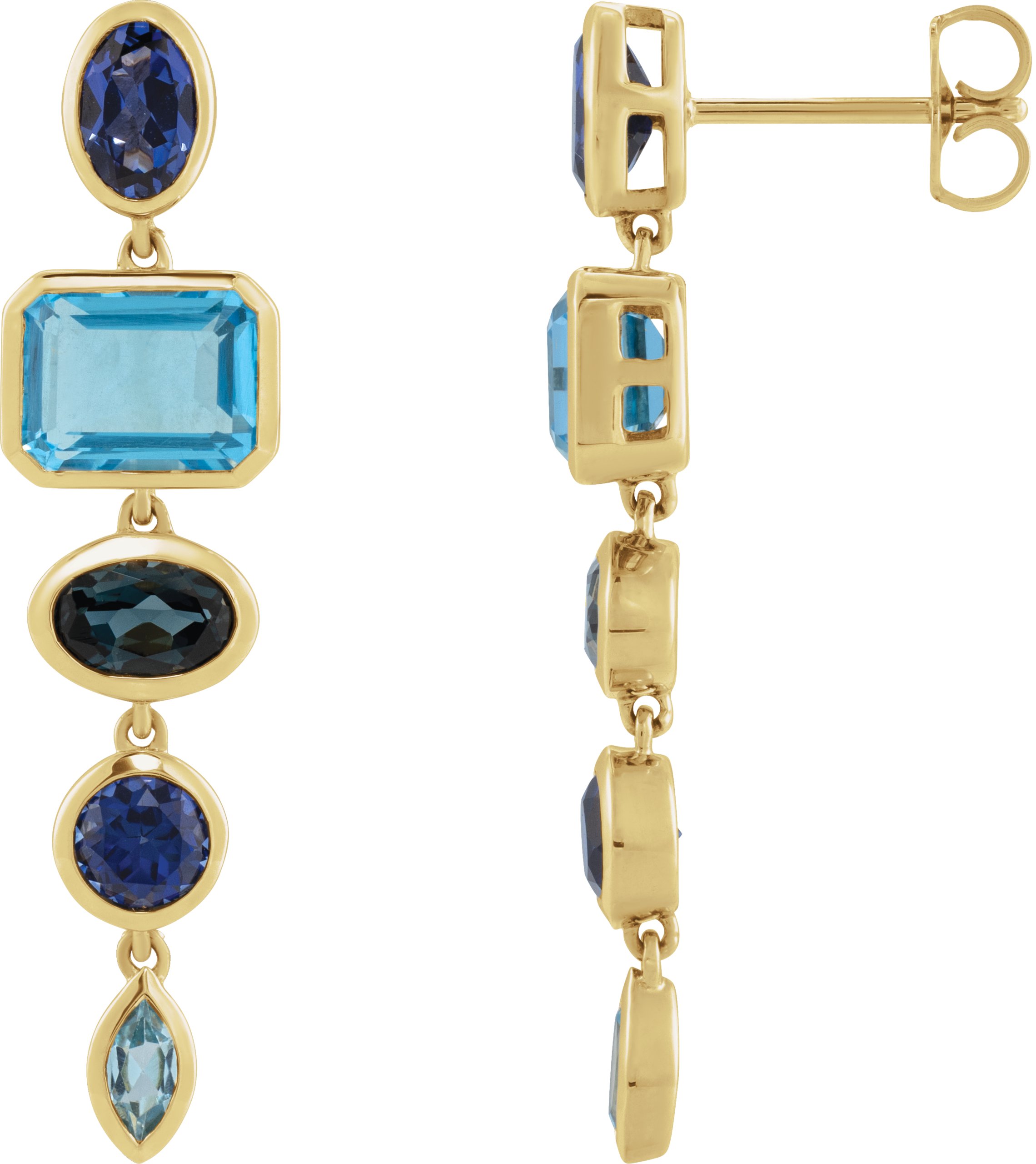 Multi-Stone Dangle Earrings