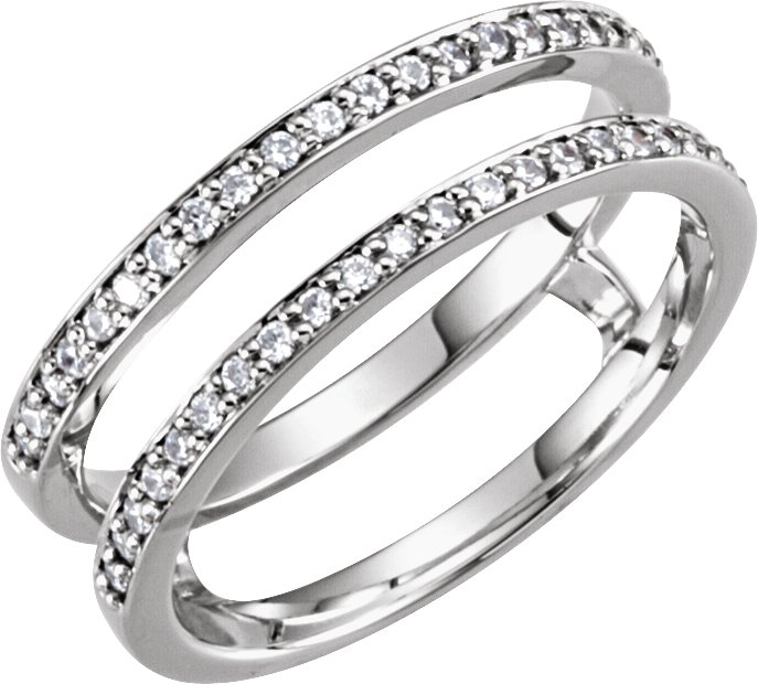 14K White .20 CTW Diamond Ring Guard Ref 11660917