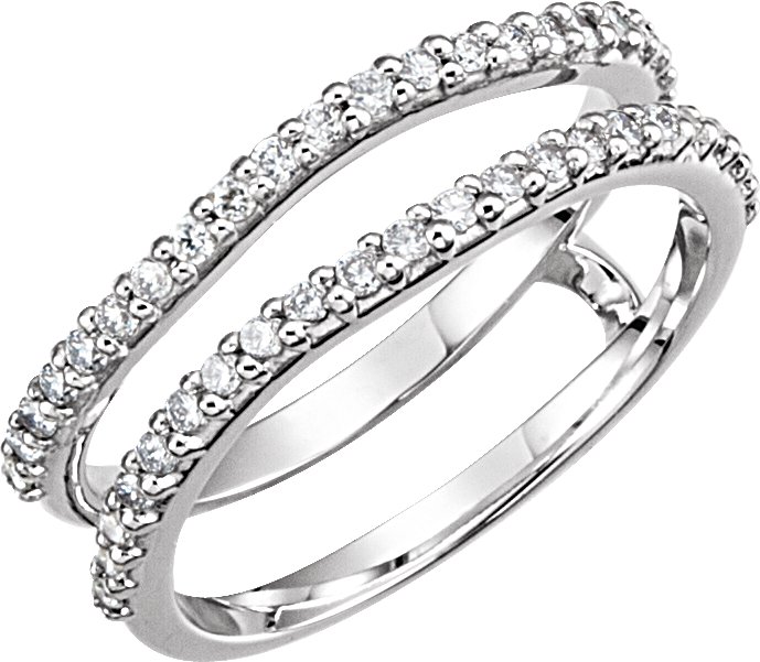 14K White .33 CTW Diamond Ring Guard Ref 11677996