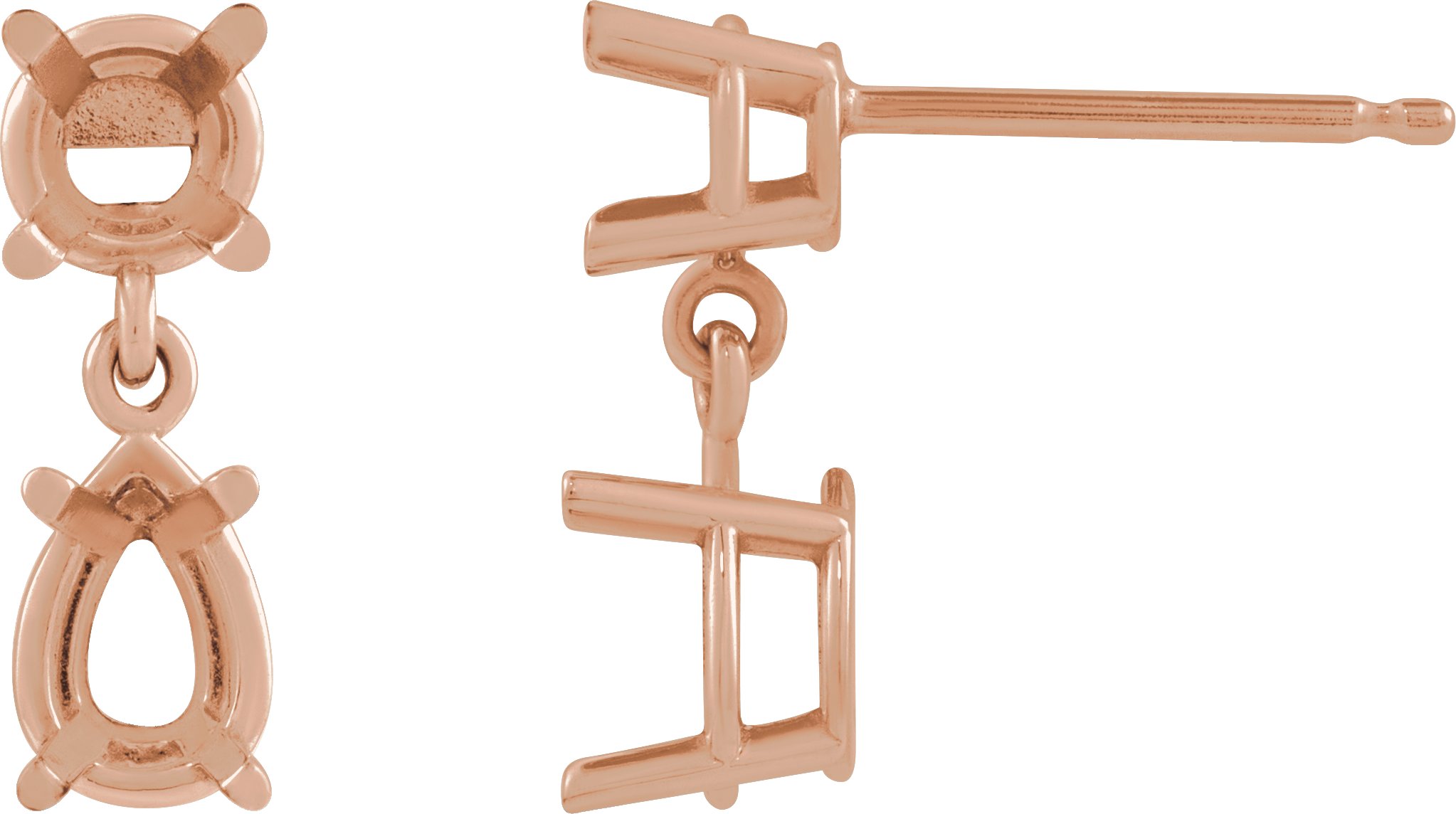 Two-Stone Dangle Earrings