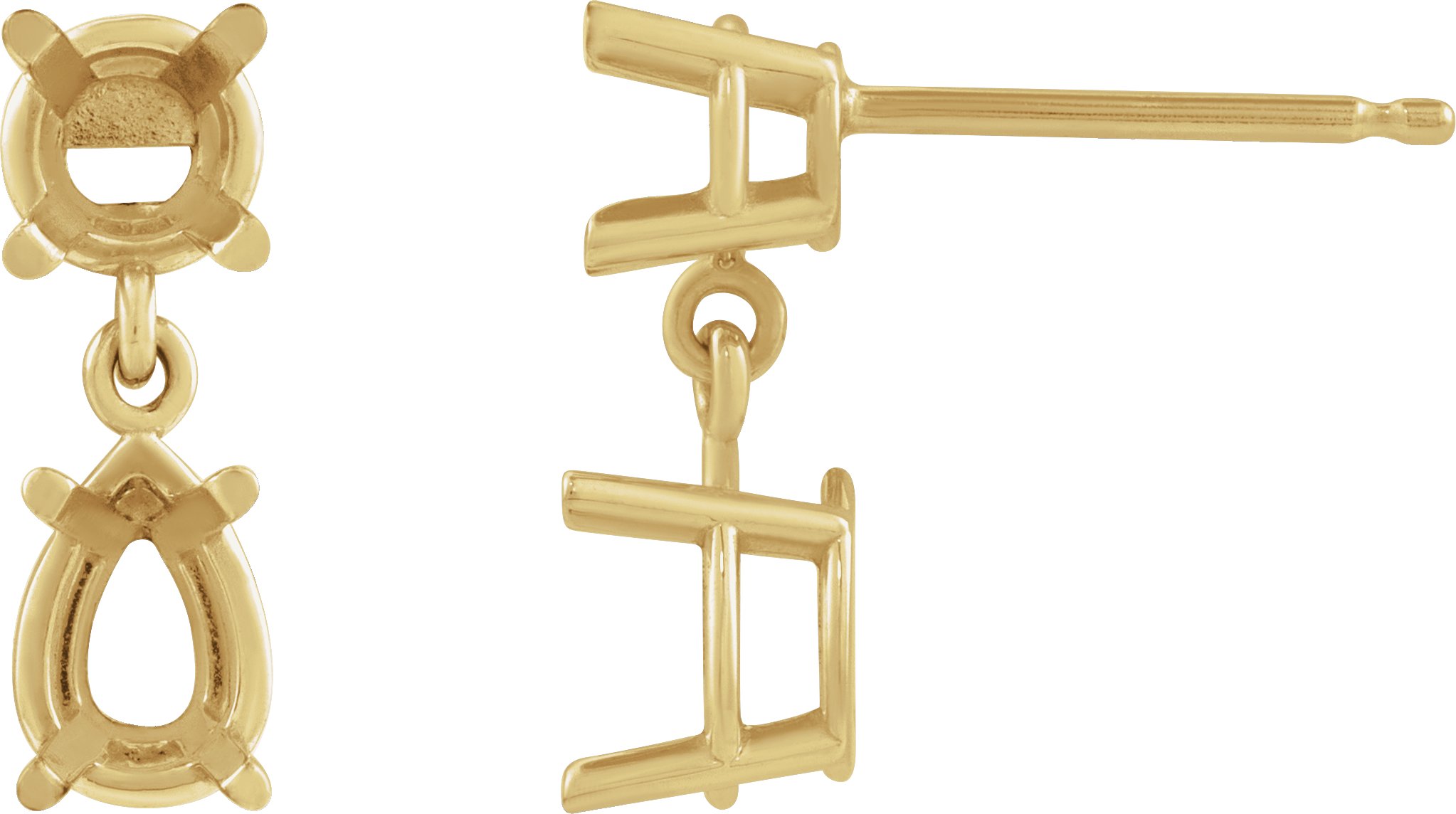 Two-Stone Dangle Earrings