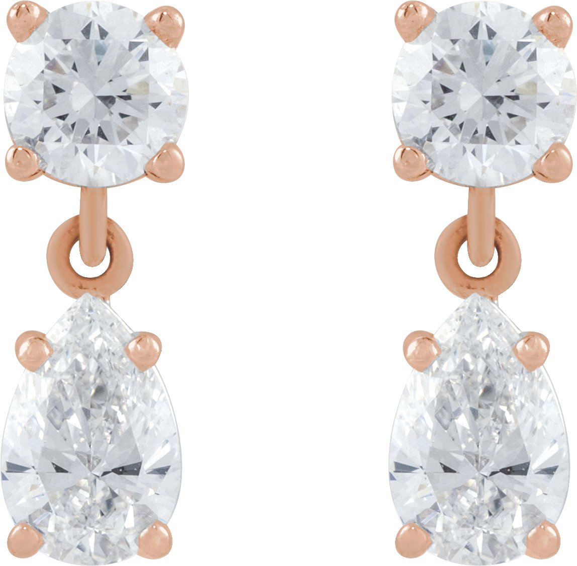 Alternative view of Two-Stone Dangle Earrings