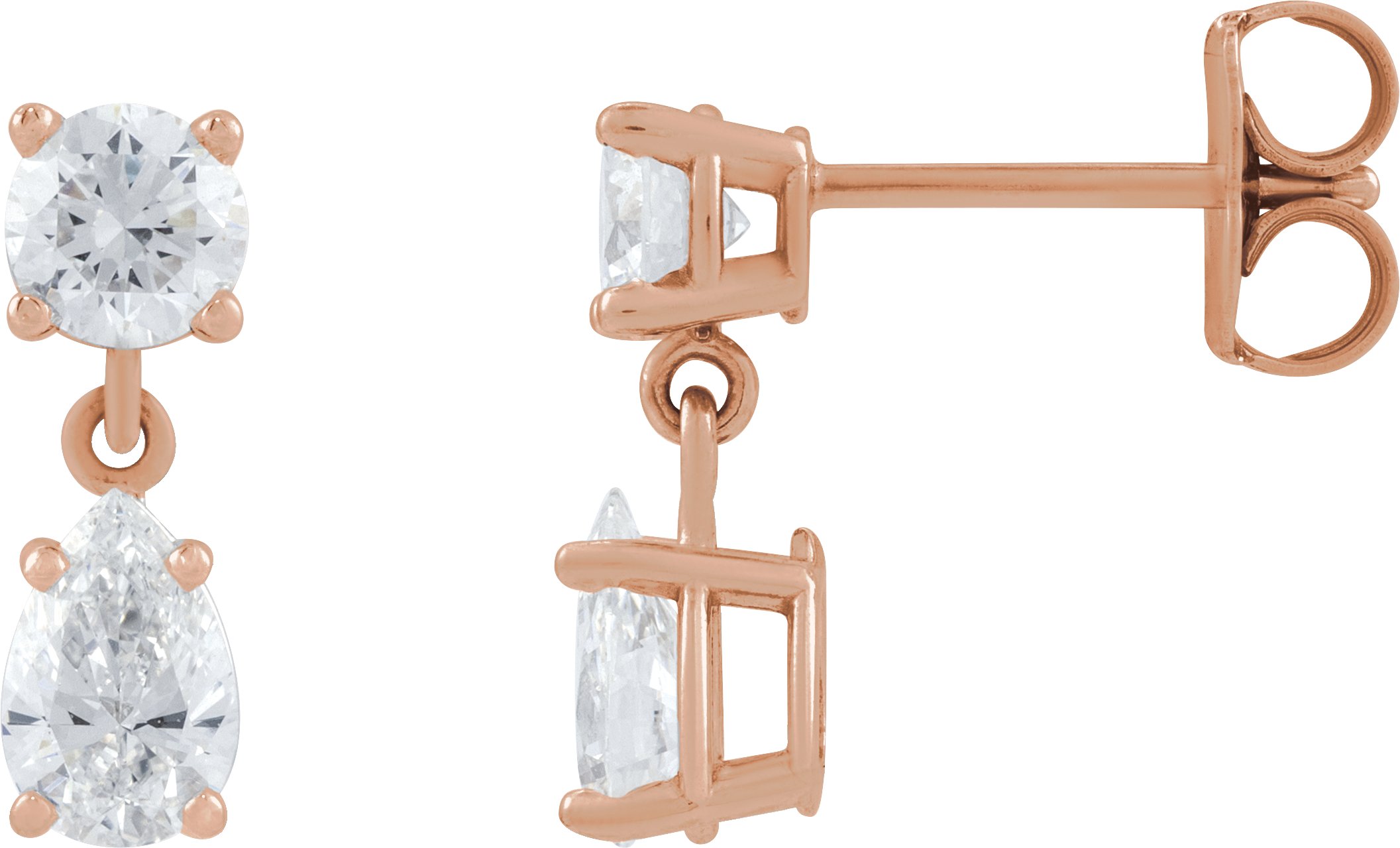 Two-Stone Dangle Earrings