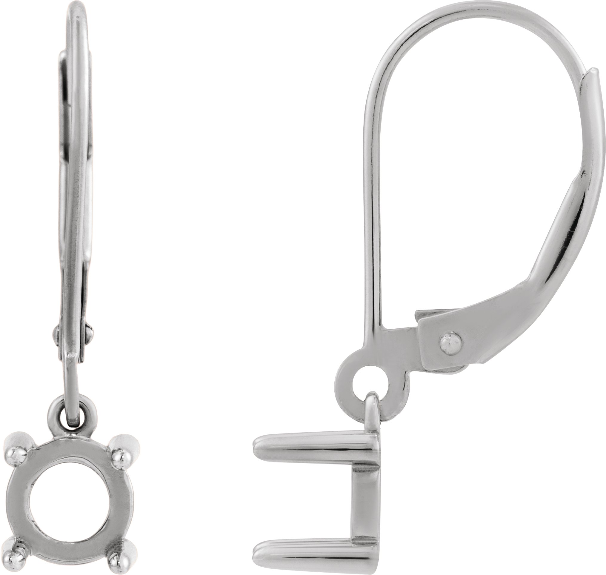 Round 4-Prong Dangle Earrings