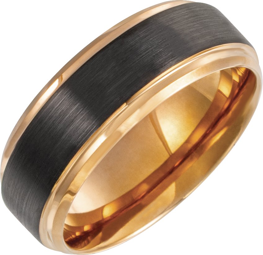 Beveled Stepped-Edge Comfort-Fit Band with Satin Finish