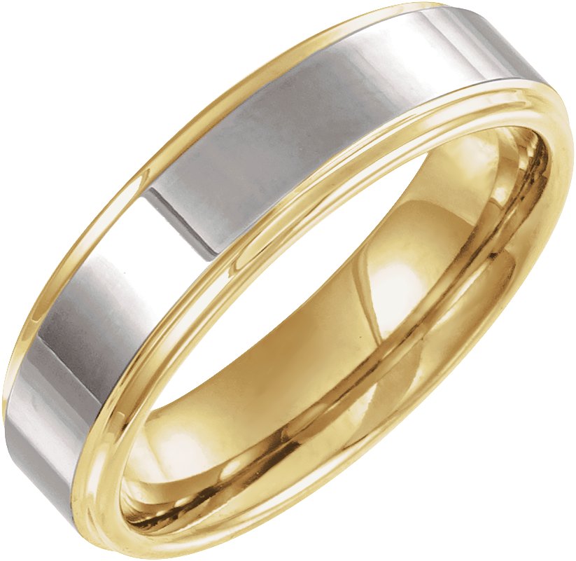 Stepped-Edge Comfort-Fit Flat Band