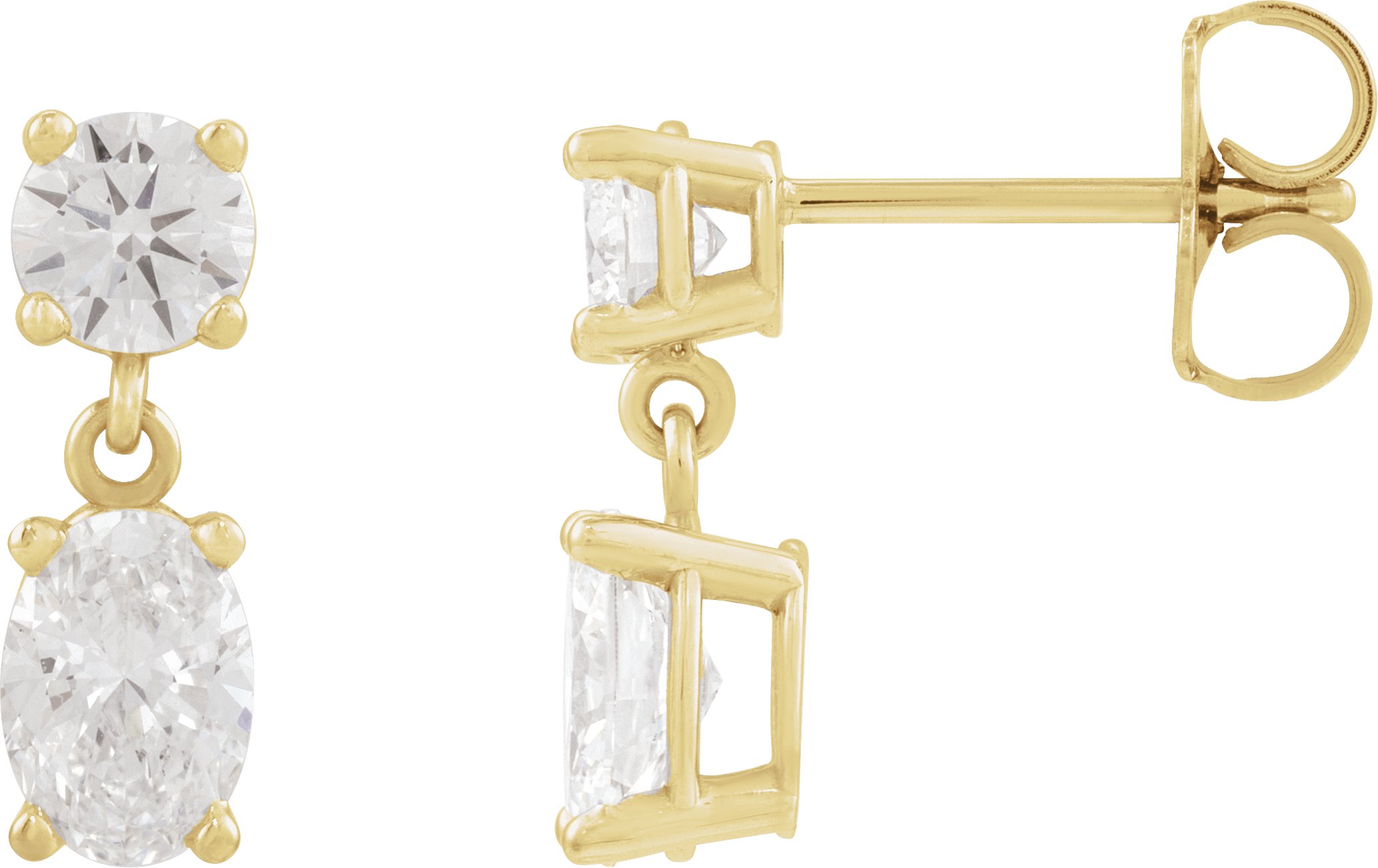Two-Stone Dangle Earrings