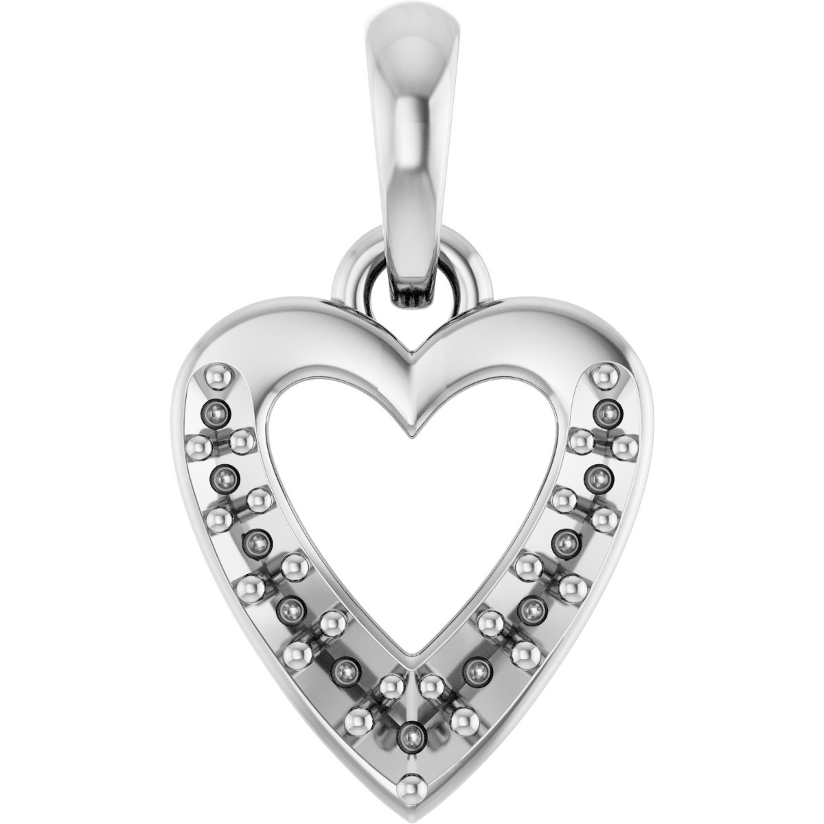 Accented Heart Charm/Pendant