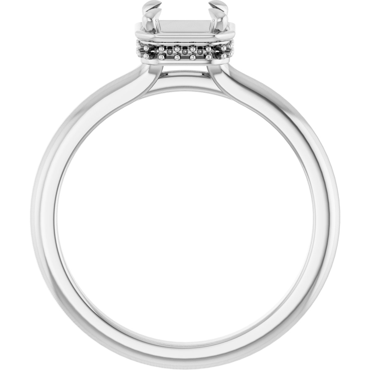 6x4 mm Pear Engagement Ring Mounting view 2