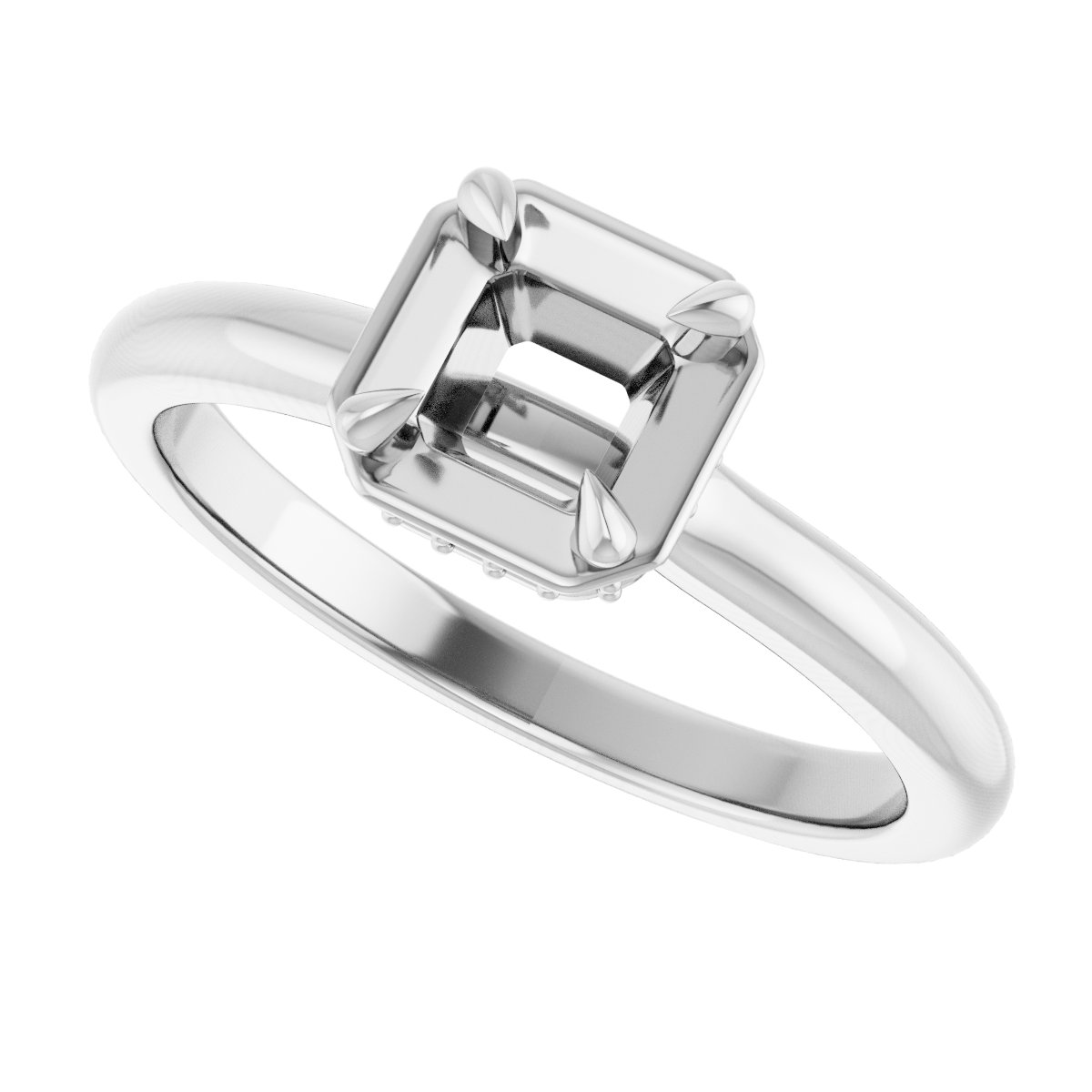 6x4 mm Pear Engagement Ring Mounting view 5