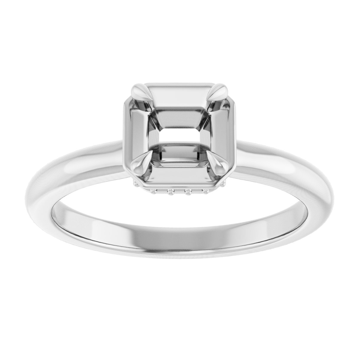 6x4 mm Pear Engagement Ring Mounting view 3
